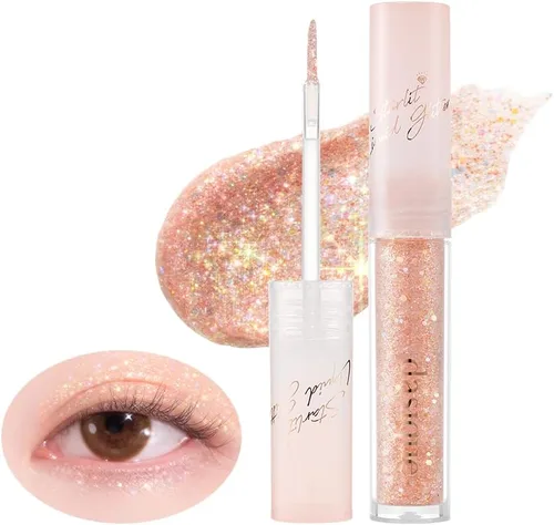 dasique Starlit Jewel - Brillo líquido (07 Moon Stone) | Sombra de purpurina parpadeante | Maquillaje coreano | Maquillaje de ojos brillante | 07