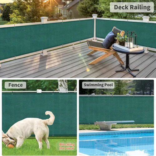Miniatura 6 de Love Story Pantalla de privacidad para balcón, 2.5 x 5 pies, cubierta de valla protectora para terraza, protección UV y resistente a la intemperie