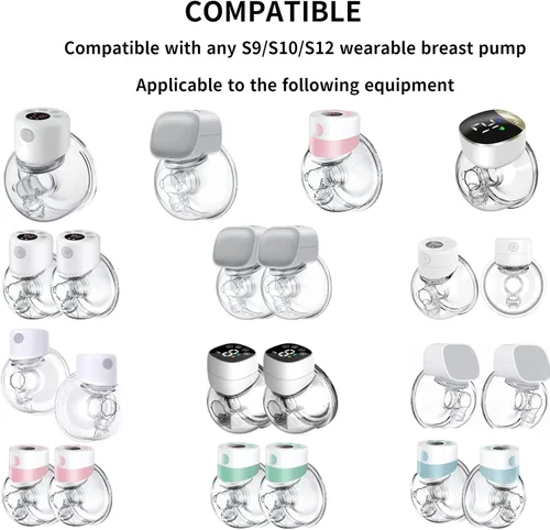 Miniatura 3 de Accesorios para extractor de leche portátil, taza colectora de leche, compatible con TSRETE S12/S9, Kmaier S12 - Extractor de leche portátil, copa