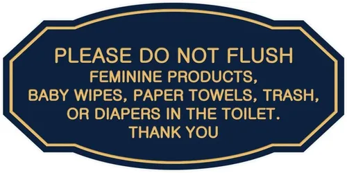 Miniatura 14 de Signs ByLITA Letrero de etiqueta victoriana Please Do Not Flush (Lt Gray), pequeño, 1 paquete Gris claro