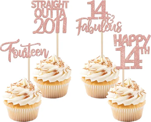 Miniatura 23 de Paquete de 24 adornos para cupcakes Straight Outta 2012 Happy 13th Birthday Thireen Awesome Since 2012, 13 fabulosas decoraciones para tartas
