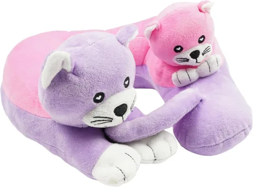 Cabeau Almohada de viaje en avión para niños – Evolución para niños – Apoyo para el cuello para dormir en aviones, trenes y coches – Adorable,