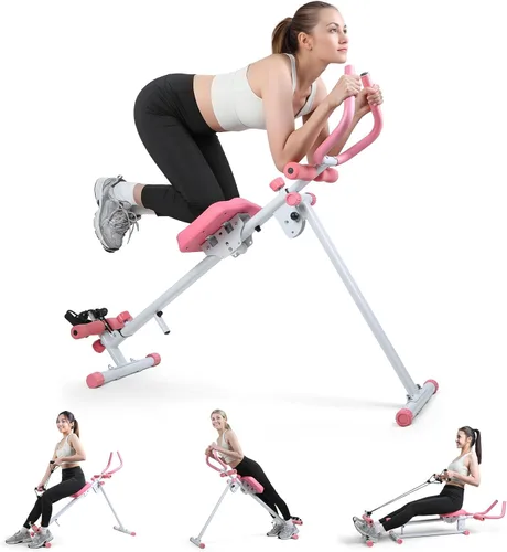 Miniatura 8 de Equipo de entrenamiento abdominal, entrenador de abdominales ajustable en altura, equipo de ejercicio abdominal para gimnasio en casa