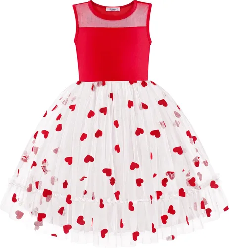 Miniatura 18 de Arshiner Vestido Formal Sin Mangas para Niños Pequeños, Vestido de Tul de Brillo Elegante y Bonito, Vestido de Fiesta, Vacaciones, Vestidos