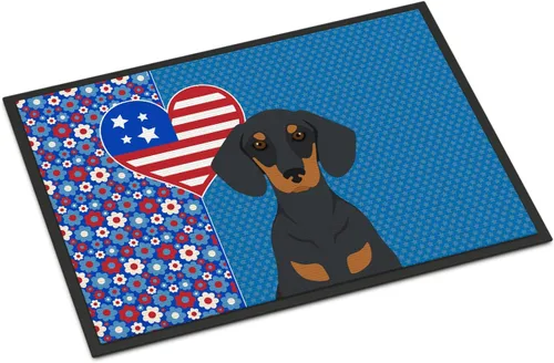 Miniatura 124 de Caroline's Treasures WDK5119JMAT Airedale Terrier USA - Tapete para interiores o exteriores, 24 x 36 pulgadas, tapete para puerta delantera