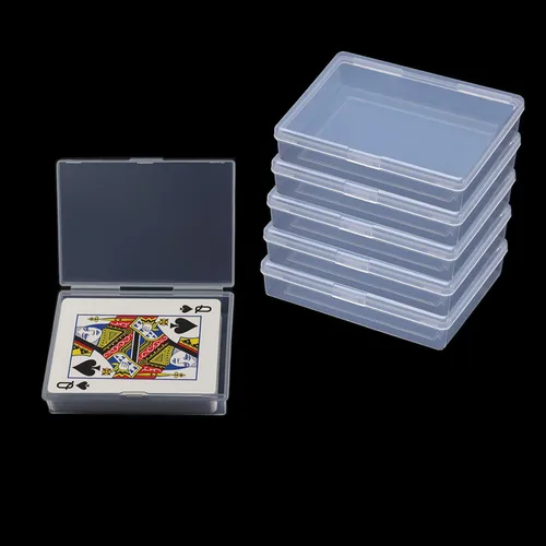 Juego de 6 fundas de plástico vacías para cartas de juego, organizador de almacenamiento cerrado a presión, adecuado para Game Gard de 3.5 x 2.5