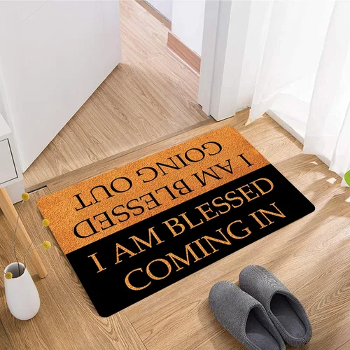 Miniatura 4 de FunXiLin Divertido tapete de bienvenida (23.6 x 15.7 pulgadas) tapete antideslizante para decoración del hogar para puerta, cocina, entrada