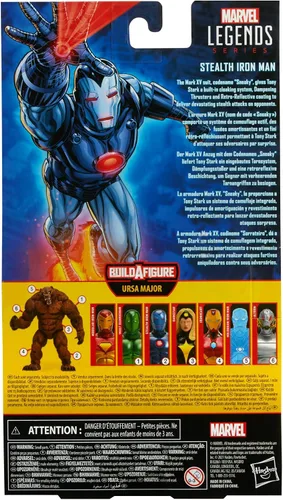 Miniatura 11 de Hasbro Marvel Legends Series - Figura de acción Stealth Iron Man de 6 pulgadas, incluye 5 accesorios y 1 pieza Build-A-Figure, diseño y articulación