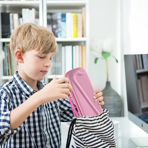Miniatura 7 de Funda compatible con Otamatone [Edición en Inglés] Instrumento musical electrónico japonés sintetizador portátil, soporte de almacenamiento de Rosa