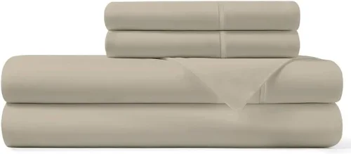 Miniatura 5 de Pizuna 100% Cotton Duvet Cover Set Twin Size - Percale Weave Long Staple Combed Cotton Duvet Cover (68" x 86") with 4 Corner Ties & Button Closure