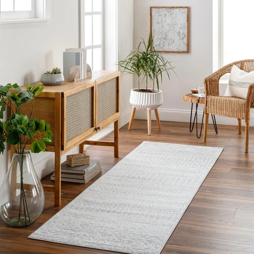 Miniatura 51 de Livabliss Alfombras de Área - Alfombra Chester Boho Marroquí Negra de 2x16 para Sala de Estar y Dormitorio - Alfombra Geométrica Blanca y Gris