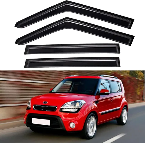 Miniatura 65 de YQAUTEC Viseras de Ventana Protectores de Lluvia para Honda Civic 2022 2023 2024 2025 2026, Deflectores de Viento de Ventilación de Ventana Fuera