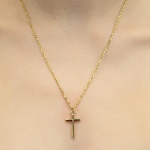 Miniatura 4 de Dijes religiosos de oro amarillo de 14 quilates para hombres y mujeres – disponible en varios diseños