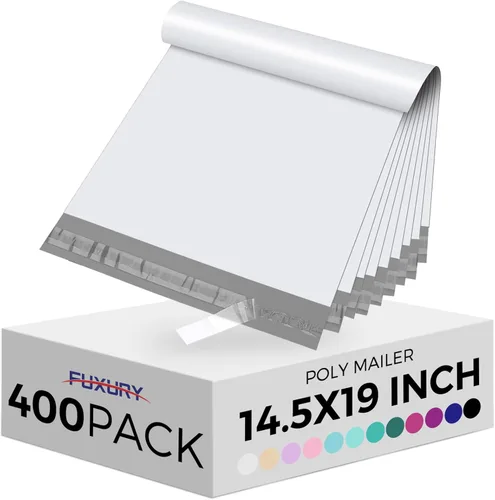 Miniatura 14 de Fuxury 1000 bolsas de envío de 12 x 15.5 pulgadas para ropa, bolsas de envío impermeables para ropa, sobres de envío adhesivos fuertes para pequeñas