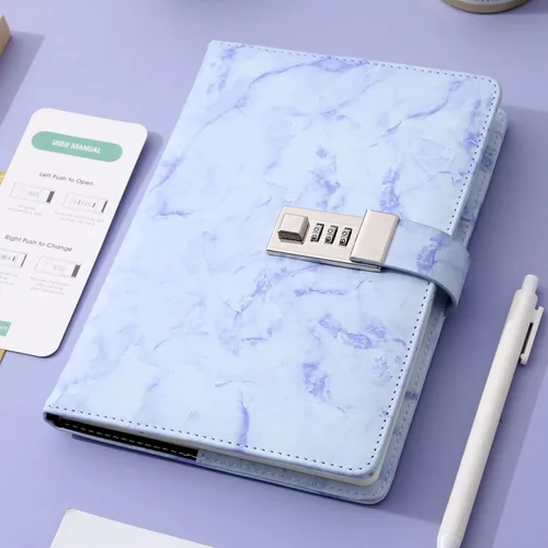 Miniatura 2 de CAGIE Diario con candado para niñas y mujeres, diario A5 con cerradura para niñas de 8, 10, 11, 12, 14, 16 años, diario impermeable de 192 páginas