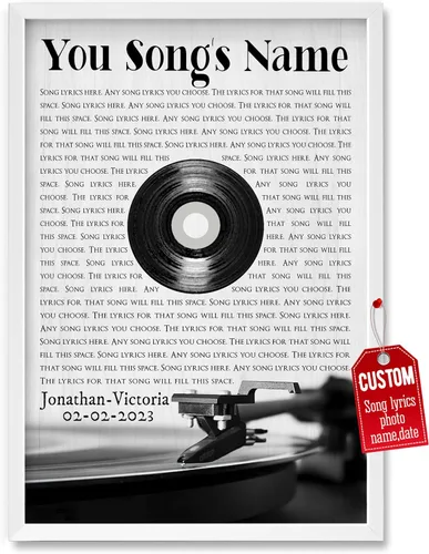 Miniatura 27 de H-DEWALL Póster personalizado de letras de canciones, regalos para marido, foto inspiradora, arte de pared, decoración de casa, sala de estar