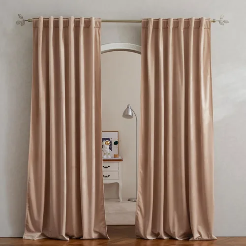 Miniatura 24 de Pony Dance Cortinas de terciopelo blanco de lana, suaves, clásicas, sólidas, aisladas térmicas, para sala de estar, protección de privacidad, lana