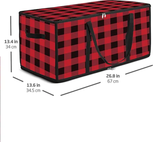 Miniatura 6 de ZOBER Caja de almacenamiento de plástico para adornos de Navidad, almacena 128 adornos de 3 pulgadas con bandejas individuales, caja de Cuadros