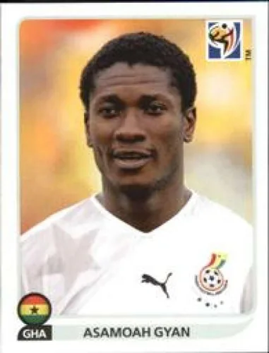2010 Panini FIFA World Cup Stickers #331 Asamoah Gyan Ghana Official Soccer Album Sticker (2 inch X 1.5 Inch) in Raw Condition (NM or Better)