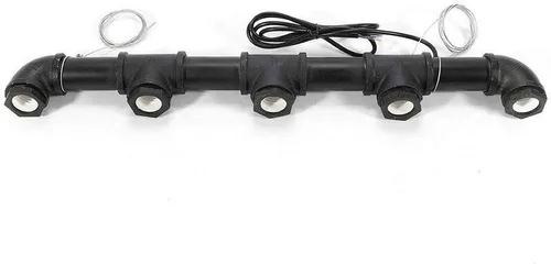 Miniatura 4 de Lámpara de techo colgante de tubo de agua industrial vintage con 5 luces, estilo retro, vintage, de bronce, con forma de tubo de agua, colgante