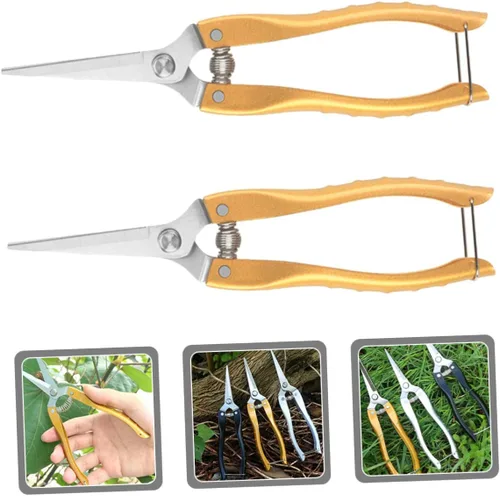 Miniatura 5 de Uonlytech Tijeras de jardín 2 unids cortador de flores de poda de acero inoxidable resistente para jardinería