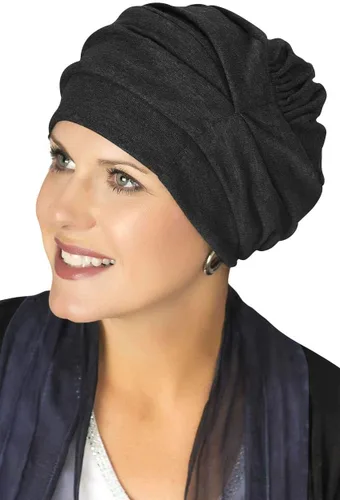Miniatura 2 de Trinity Turbante 100% algodón - ¡3 estilos en uno! Sombreros encorvados para quimioterapia, para pacientes con cáncer.