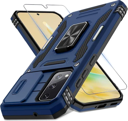 Miniatura 21 de DEERLAMN Funda para Samsung Galaxy A14 5G con Cubierta Deslizante para Cámara + Protector de Pantalla (2 Paquetes), Soporte de Anillo Giratorio