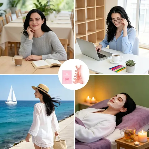 Miniatura 5 de TAIHI Gua Sha - Peine de masaje, masajeador de cuero cabelludo 4 en 1, herramienta facial para cuello, cuerpo, drenaje linfático, alivio de tensión