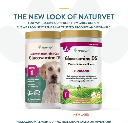 Miniatura 2 de NaturVet Glucosamina DS - Cuidado de mantenimiento de nivel 1 Cuidado preventivo para mantener el cartílago saludable y la función articular