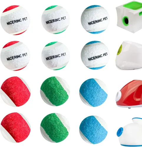 Miniatura 16 de Pelotas de tenis para perros XS Pelota de juguetes para perros de 1.5 pulgadas, paquete de 12, lanzadores de bolas de ajuste Pelotas de tenis