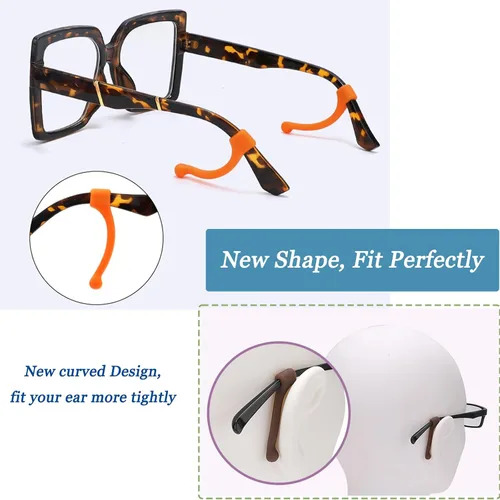 Miniatura 3 de Retenedor antideslizante para gafas, gancho para las orejas, retenedores de seguridad para gafas, funciona con patillas de 0.19 a 0.39 pulgadas, 10