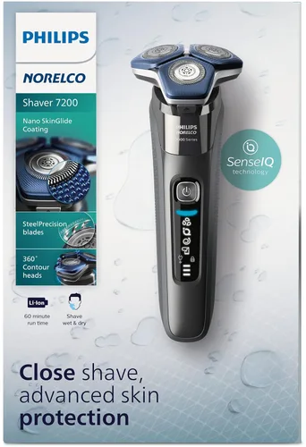 Miniatura 14 de Philips Norelco Shaver 7200 - Afeitadora eléctrica recargable en seco y húmedo con tecnología SenseIQ y recortadora emergente, S7887/82