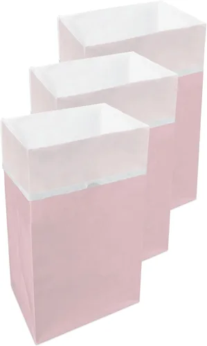 Miniatura 10 de Clean Cubes Botes de basura desechables de 30 galones (paquete de 3) con bolsas bajas, contenedores plegables de basura y reciclaje para fiestas