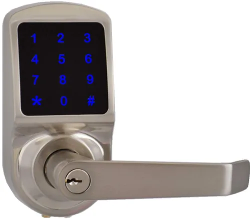 SCYAN X3 - Cerradura inteligente para puerta de entrada sin llave, cerradura de manija SCYAN X3 con acceso de teclado para pantalla táctil, bloqueo
