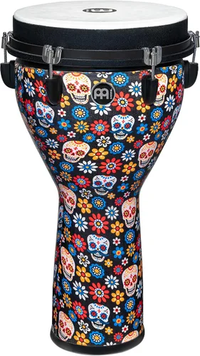 Tambor de mano Jumbo Djembe con tono de bajo profundo, no fabricado en China, carcasa sintética y cabeza, 2 años de garantía Día de los Muertos