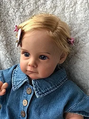 Miniatura 5 de Angelbaby Muñecas de bebé real Reborn de 24 pulgadas, 23.6 in, linda niña de silicona realista con cuerpo suave y acurrucable, juguetes y accesorios