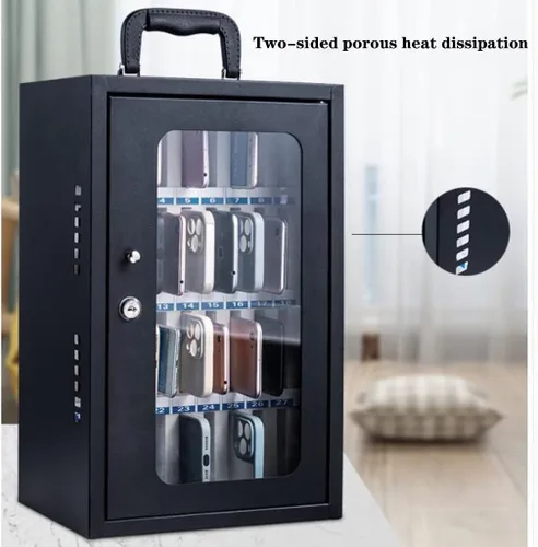 Miniatura 2 de Gabinete de almacenamiento para teléfono celular, caja de seguridad de metal duradera para teléfono móvil, gabinete de almacenamiento para teléfono