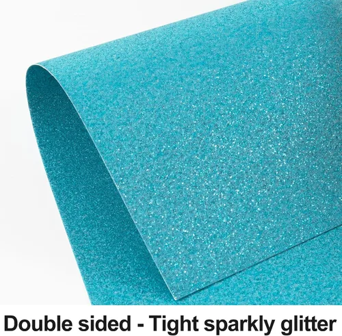 Miniatura 3 de Cartulina con Purpurina Azul 8.5x11 Doble Cara 24 Hojas, Goefun Papel con Purpurina Azul Claro Sin Derrames 280GSM/100lb Cartulina Gruesa
