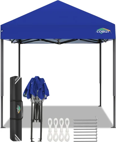 Miniatura 206 de COBIZI Tienda de campaña desplegable de 6.6 x 6.6 pies, toldo resistente, fácil de instalar, impermeable, para exteriores, fiestas, playa, jardín