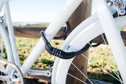 Miniatura 6 de BRINKS Cable de bloqueo para bicicleta resistente para exteriores de 6 pies, paquete de 2, grueso, diseño antirrobo autorrebobinante, combinación
