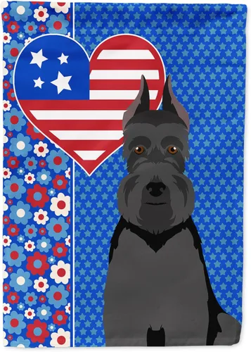 Miniatura 339 de Caroline's Treasures WDK5119GF - Bandera de jardín americana de Airedale Terrier de Estados Unidos, color negro y tostado, bandera decorativa