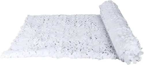 Miniatura 4 de Red de camuflaje de nieve de una sola capa, color blanco para restaurante de jardín, fotografía de fondo temático, decoración de fiestas