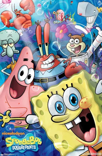Miniatura 17 de Trends International Nickelodeon Spongebob - Póster de pared Joy, 14.725 x 22.375 pulgadas, versión con marco de madera tipo granero