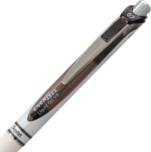 Miniatura 4 de Pentel EnerGel PEARL - Bolígrafo retráctil de gel líquido, línea media de 0.028 in, punta de aguja, tinta negra, paquete de 12 cajas con ventana