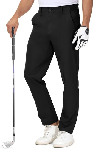 TBMPOY Pantalones de golf elásticos para hombre, ligeros, de secado rápido, pantalones de trabajo casuales con 3 bolsillos