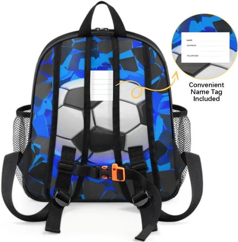 Miniatura 3 de Mochila para niños y niñas, mochila para jardín de infantes, guardería, preescolar, mochila escolar con correa para el pecho, Soccer, Classic