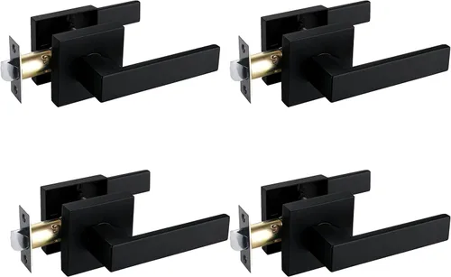 Miniatura 46 de NEWBANG Manija de palanca de puerta sólida con acabado negro mate