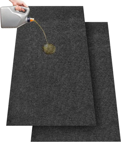2 piezas alfombrillas de 36 x 60 pulgadas para derrames de aceite para entrada de garaje debajo del automóvil, almohadilla absorbente de aceite para