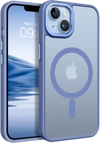 Miniatura 30 de BENTOBEN Compatible con iPhone 15 Plus, Funda de teléfono magnética translúcida mate delgada a prueba de golpes [Compatible con MagSafe] Funda