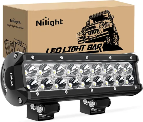 Miniatura 16 de Nilight 20 pulgadas 126 W, barra de luz LED, combo de luz puntual y proyectante, para conducción todoterreno, con soporte de montaje de placa 20